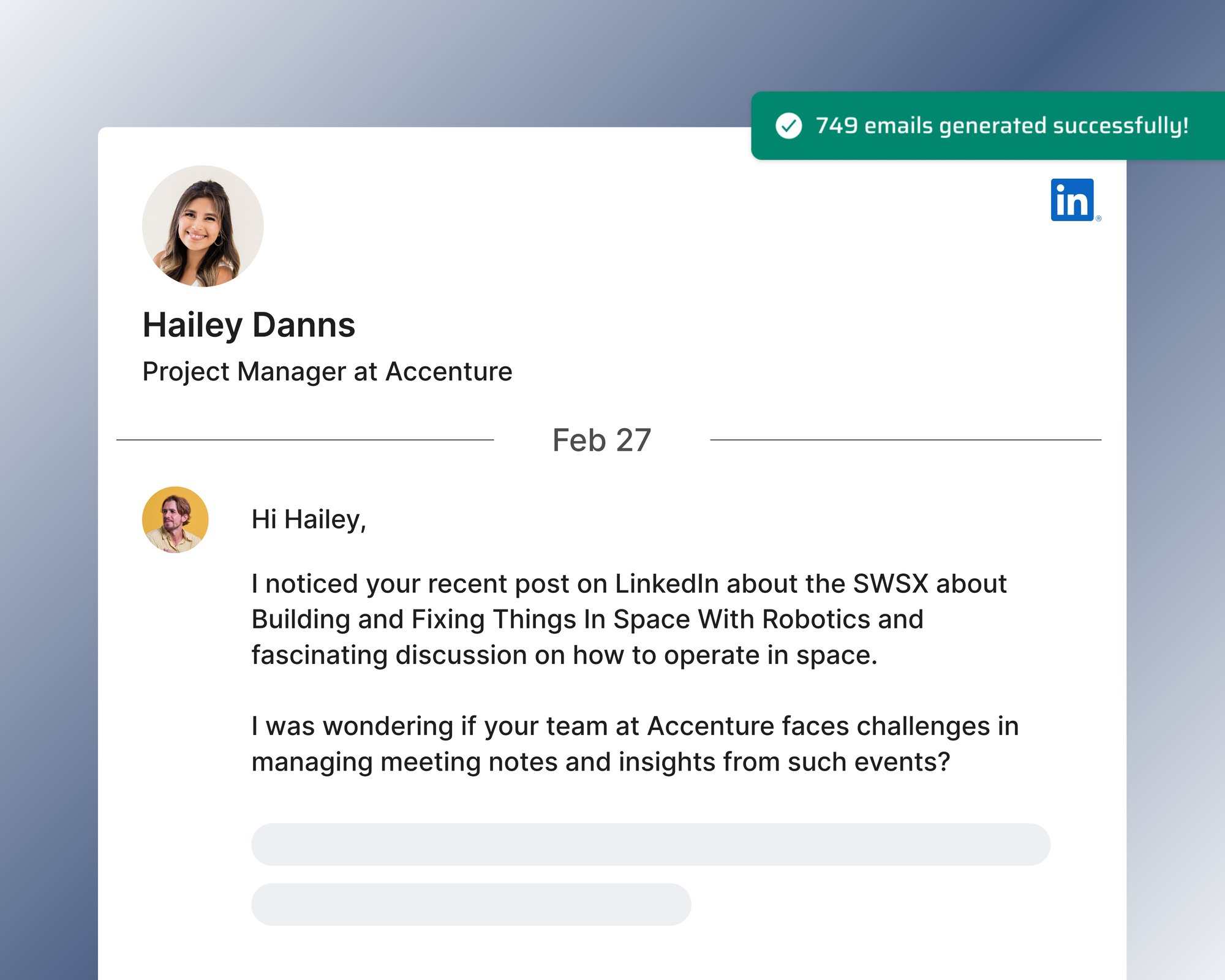Hyper-personalized messages