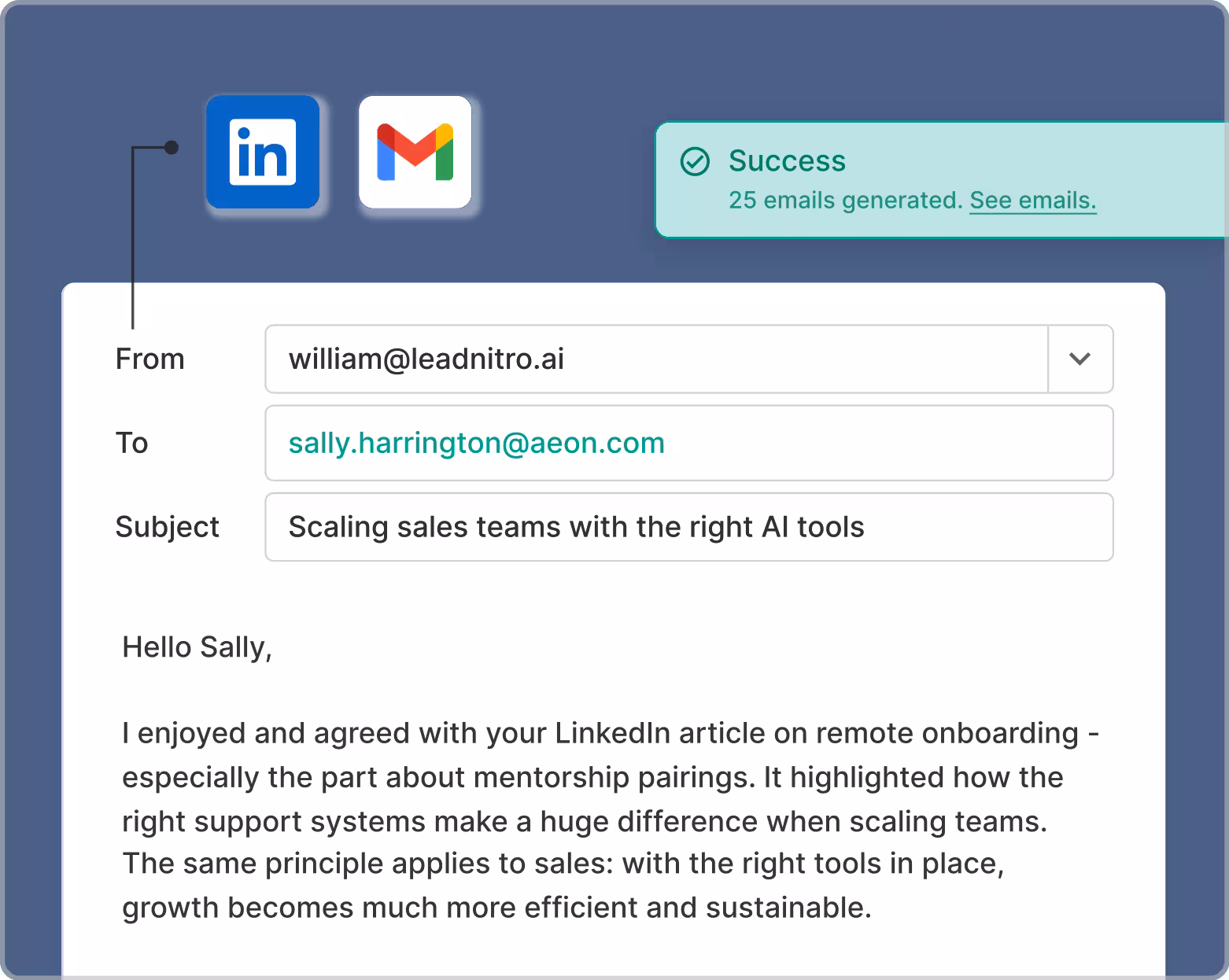 Generate personalized messages